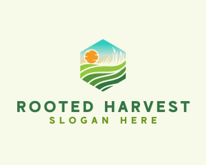 Lawn Grass Field logo design