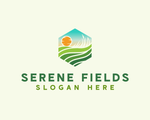 Lawn Grass Field logo design