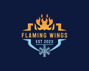 Fire Ice HVAC logo design