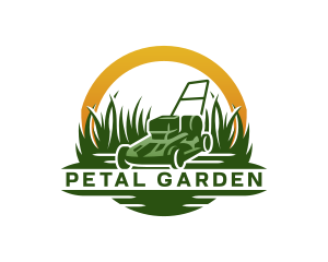 Lawn Grass Mower  logo design