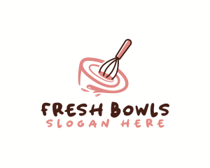 Whisk Bowl Baking logo design