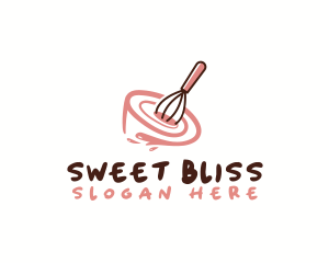 Whisk Bowl Baking logo design