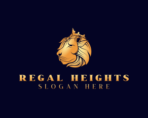 Regal Crown Lion logo design