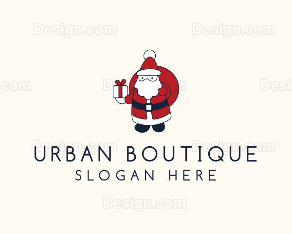 Santa Claus Gift Logo