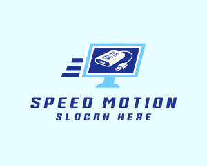 Computer Monitor USB logo design