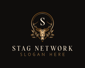 Deer Stag Wildlife logo design