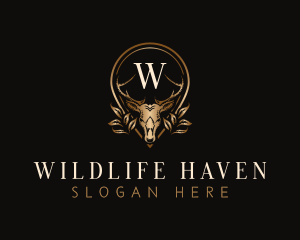 Deer Stag Wildlife logo design