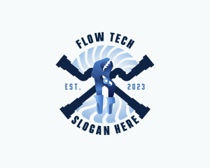 Plumbing Pipe Wrench logo design