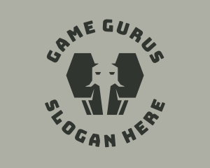 Geometric Elephant Trunk logo