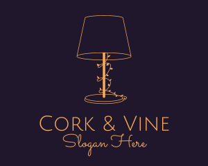 Gold Lampshade Vine logo design