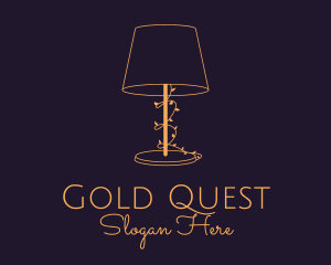 Gold Lampshade Vine logo design