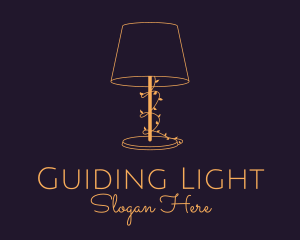 Gold Lampshade Vine logo design