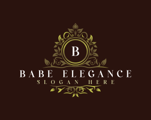 Luxury Foliage Wreath logo design