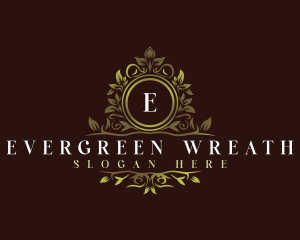 Luxury Foliage Wreath logo design