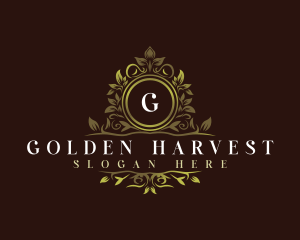 Luxury Foliage Wreath logo design