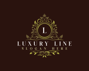 Luxury Foliage Wreath logo design