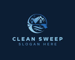 Clean House Pressure Washer logo design