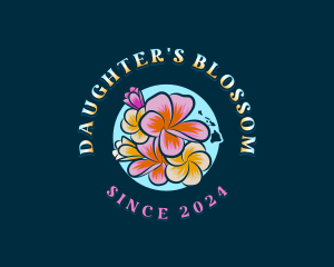 Plumeria Flower Hawaii logo design