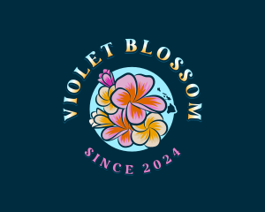 Plumeria Flower Hawaii logo design