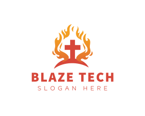 Blazing Holy Cross logo