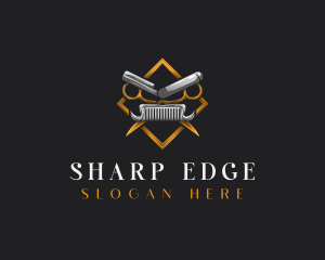 Hairstylist Barbershop Grooming logo design