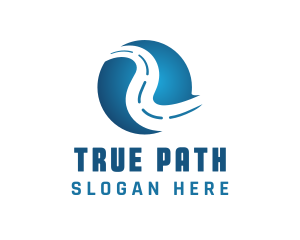 Blue Roadway Sphere logo design