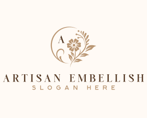 Floral Artisan Wedding logo design