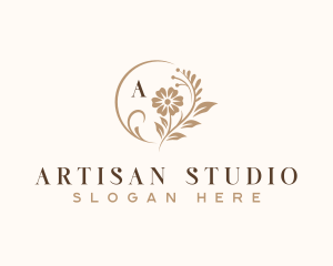 Floral Artisan Wedding logo design