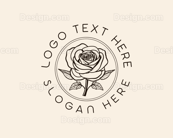 Rose Flower Beauty Logo