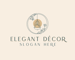 Flower Candle Decor logo design