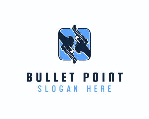 Hand Gun Firearm logo design