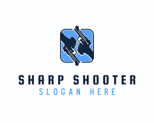 Hand Gun Firearm logo