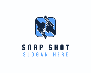 Hand Gun Firearm logo design