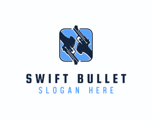 Hand Gun Firearm logo design