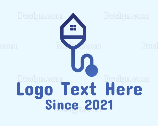 House Stethoscope Clinic Logo