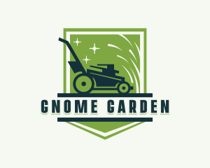 Lawn Mower Gardener logo design