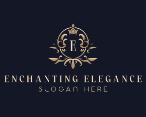 Elegant Crown Floral logo design