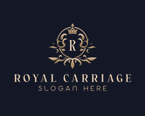 Elegant Crown Floral logo design