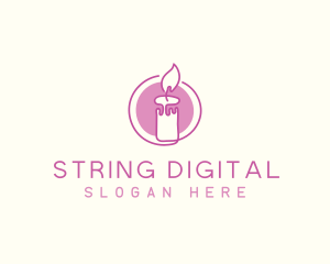 Candle String Light logo design