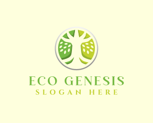 Wellness Eco Tree logo design