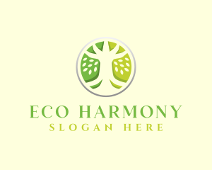 Wellness Eco Tree logo design