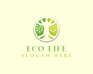 Wellness Eco Tree logo design