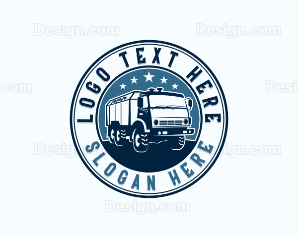 Dump Truck Logistics Logo