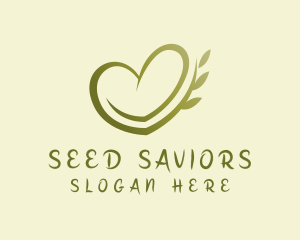 Heart Seed Plant logo design