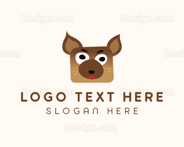 Silly Dog Animal Logo