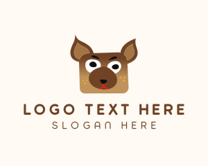 Silly Dog Animal logo