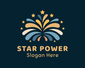 Star Celebration Fireworks logo design