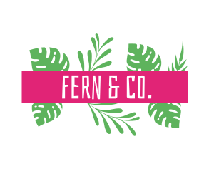 Tropical Fern Leaves logo design
