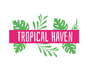 Tropical Fern Leaves logo design