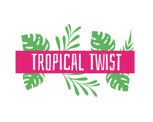 Tropical Fern Leaves logo design